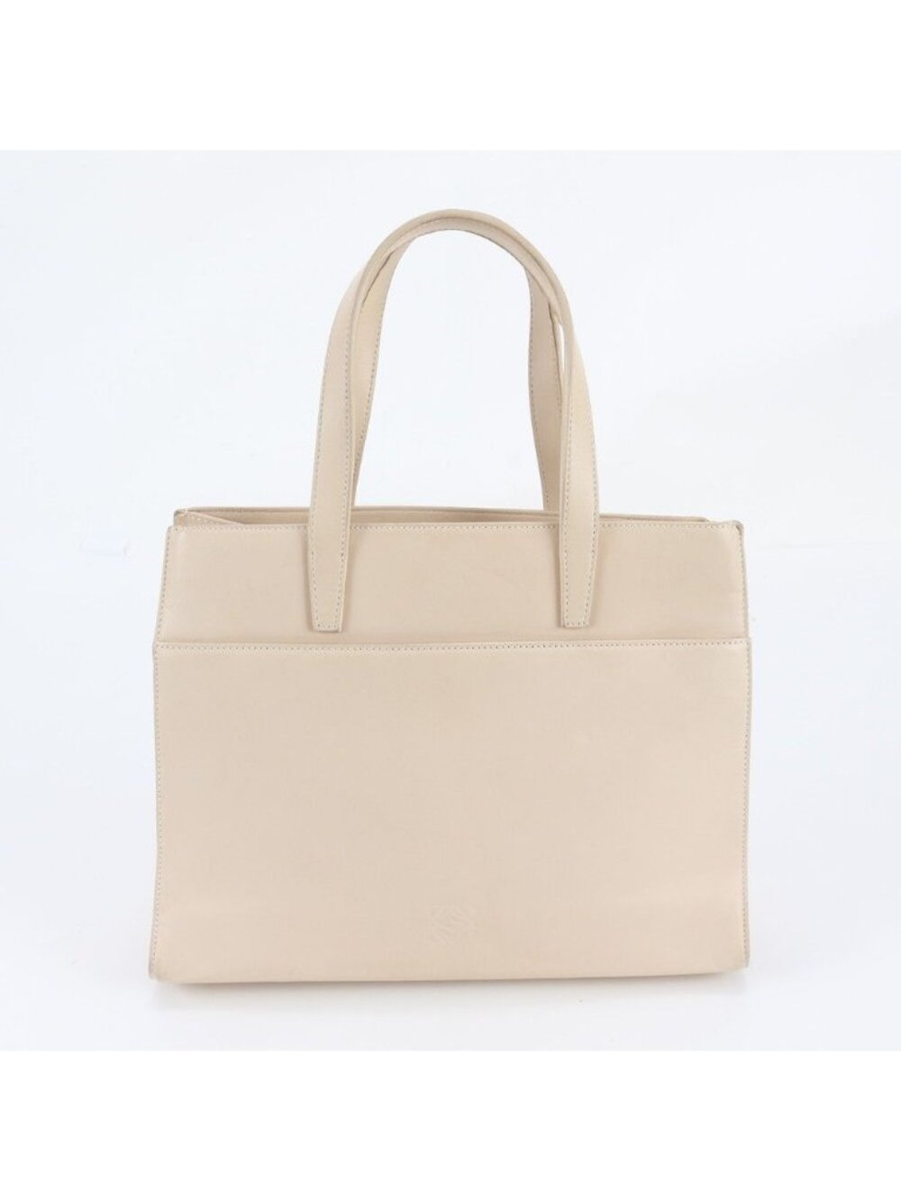 Loewe Anagram Leather Handbag Tote Beige